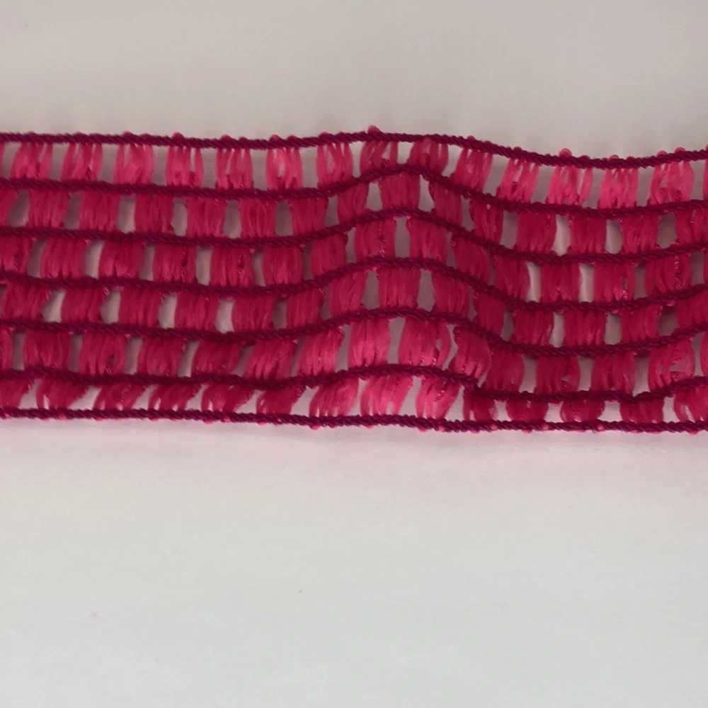 Light Purple Elastic Crochet Trim 1 3/4